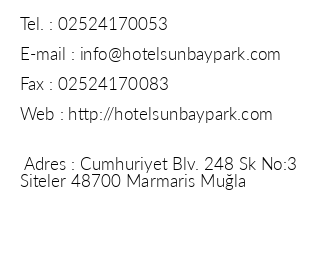 Sunbay Park Hotel iletiim bilgileri